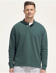 S-03990-Unisex Polo Collar Sweatshirt Heritage 2